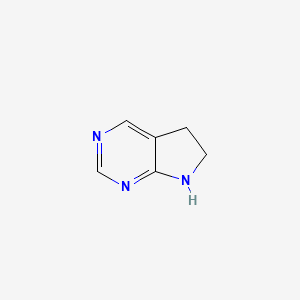 6,7-Dihydro-5H-pyrrolo[2,3-d]pyrimidine chemical structure (CAS 5654-98-8)