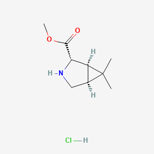 (1R,2S,5S)-Methyl 6,6-dimethyl-3-azabicyclo[3.1.0]hexane-2-carboxylate hydrochloride chemical structure (CAS 565456-77-1)