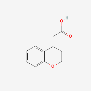 2-(Chroman-4-yl)acetic acid chemical structure (CAS 5655-26-5)