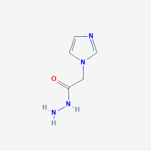 2-(1H-Imidazol-1-yl)acetohydrazide chemical structure (CAS 56563-00-9)