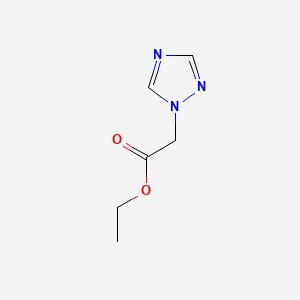 Ethyl 2-(1H-1,2,4-triazol-1-yl)acetate chemical structure (CAS 56563-01-0)