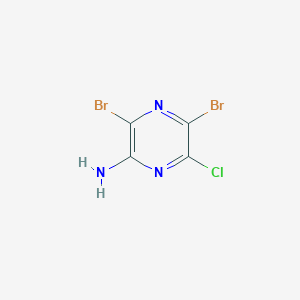 2-Amino-3,5-dibromo-6-chloropyrazine chemical structure (CAS 566205-01-4)
