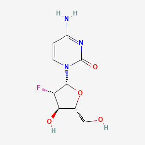 4-Amino-1-((2R,3S,4R,5R)-3-fluoro-4-hydroxy-5-(hydroxymethyl)tetrahydrofuran-2-yl)pyrimidin-2(1H)-one chemical structure (CAS 56632-83-8)