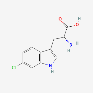 (R)-2-Amino-3-(6-chloro-1H-indol-3-yl)propanoic acid chemical structure (CAS 56632-86-1)