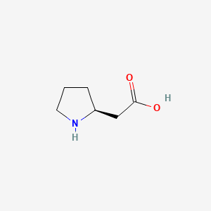 (S)-2-(Pyrrolidin-2-yl)acetic acid chemical structure (CAS 56633-75-1)