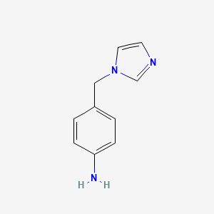 4-Imidazol-1-ylmethylphenylamine chemical structure (CAS 56643-85-7)