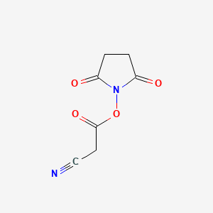 2,5-Dioxopyrrolidin-1-yl 2-cyanoacetate chemical structure (CAS 56657-76-2)