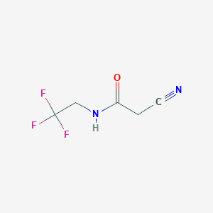 2-Cyano-N-(2,2,2-trifluoroethyl)acetamide chemical structure (CAS 566926-30-5)