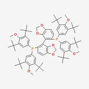 (R)-5,5'-Bis[di(3,5-di-tert-butyl-4-methoxyphenyl)phosphino]-4,4'-bi-1,3-benzodioxole chemical structure (CAS 566940-03-2)