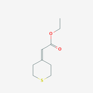Ethyl 2-(thian-4-ylidene)acetate chemical structure (CAS 56700-45-9)