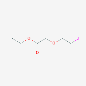 Ethyl 2-(2-iodoethoxy)acetate chemical structure (CAS 56703-25-4)