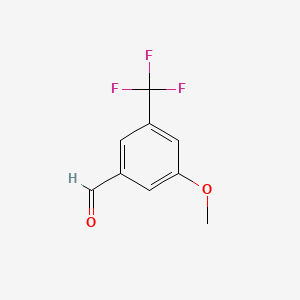 3-Methoxy-5-(trifluoromethyl)benzaldehyde chemical structure (CAS 56723-86-5)