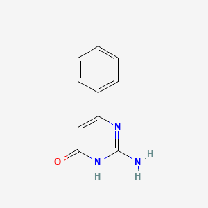 2-Amino-6-phenylpyrimidin-4(3H)-one chemical structure (CAS 56741-94-7)