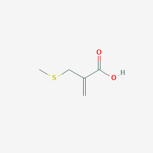 2-((Methylthio)methyl)acrylic acid chemical structure (CAS 56750-72-2)