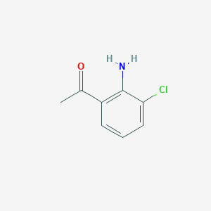 1-(2-Amino-3-chlorophenyl)ethanone chemical structure (CAS 56762-32-4)