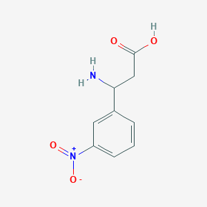 3-Amino-3-(3-nitrophenyl)propanoic acid chemical structure (CAS 5678-47-7)