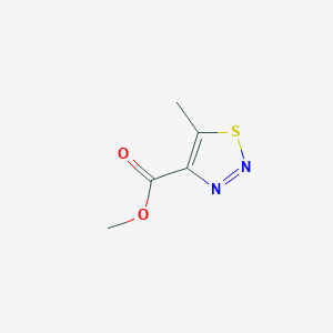 Methyl 5-methyl-1,2,3-thiadiazole-4-carboxylate chemical structure (CAS 56805-16-4)