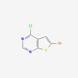 6-Bromo-4-chlorothieno[2,3-d]pyrimidine chemical structure (CAS 56844-12-3)
