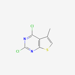 2,4-Dichloro-5-methylthieno[2,3-d]pyrimidine chemical structure (CAS 56844-38-3)