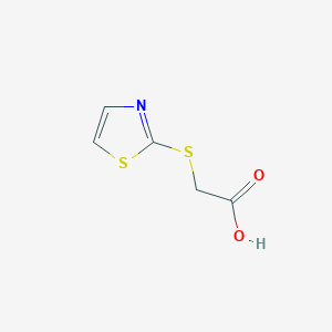 2-(Thiazol-2-ylthio)acetic acid chemical structure (CAS 5685-16-5)