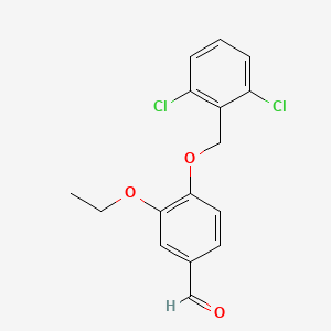 4-((2,6-Dichlorobenzyl)oxy)-3-ethoxybenzaldehyde chemical structure (CAS 568556-77-4)