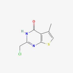 2-(Chloromethyl)-5-methylthieno[2,3-d]pyrimidin-4(3H)-one chemical structure (CAS 568577-81-1)