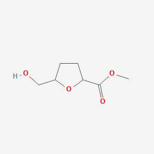 Methyl 5-(hydroxymethyl)tetrahydrofuran-2-carboxylate chemical structure (CAS 56862-59-0)