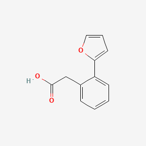 2-(2-(Furan-2-yl)phenyl)acetic acid chemical structure (CAS 568630-25-1)