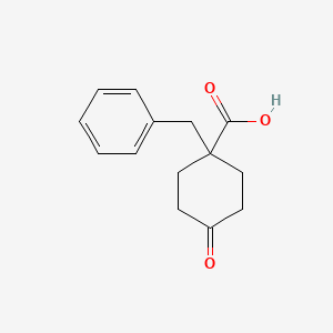 1-Benzyl-4-oxocyclohexanecarboxylic acid chemical structure (CAS 56868-12-3)