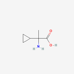 2-Amino-2-cyclopropylpropanoic acid chemical structure (CAS 5687-72-9)
