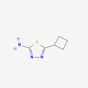 5-Cyclobutyl-1,3,4-thiadiazol-2-amine chemical structure (CAS 56882-73-6)