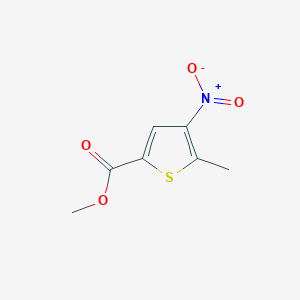Methyl 5-methyl-4-nitrothiophene-2-carboxylate chemical structure (CAS 56921-01-8)