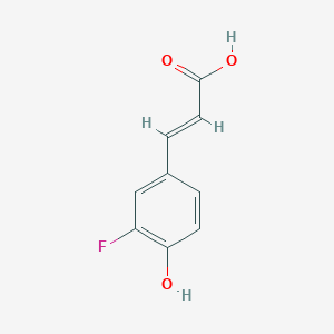 (E)-3-(3-Fluoro-4-hydroxyphenyl)acrylic acid chemical structure (CAS 56926-74-0)