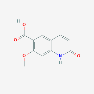 7-Methoxy-2-oxo-1,2-dihydroquinoline-6-carboxylic acid chemical structure (CAS 569344-27-0)