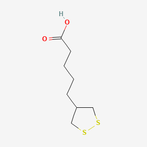5-(1,2-Dithiolan-4-yl)pentanoic acid chemical structure (CAS 5694-54-2)