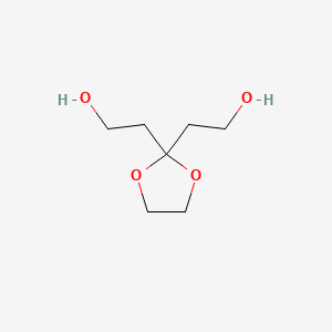 2,2'-(1,3-Dioxolane-2,2-diyl)diethanol chemical structure (CAS 5694-95-1)
