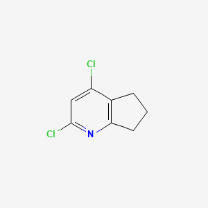 2,4-Dichloro-6,7-dihydro-5H-cyclopenta[b]pyridine chemical structure (CAS 56946-65-7)
