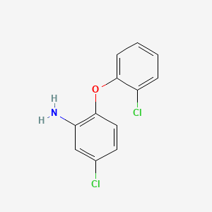 5-Chloro-2-(2-chlorophenoxy)aniline chemical structure (CAS 56966-48-4)