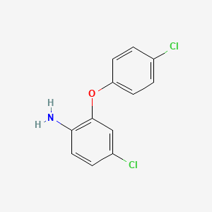 4-Chloro-2-(4-chlorophenoxy)aniline chemical structure (CAS 56966-49-5)