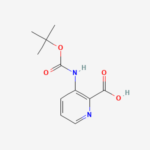 3-((tert-Butoxycarbonyl)amino)picolinic acid chemical structure (CAS 569687-82-7)