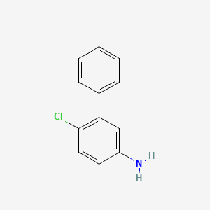 6-Chloro-[1,1'-biphenyl]-3-amine chemical structure (CAS 56970-25-3)