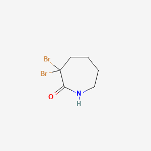 3,3-Dibromo-azepan-2-one chemical structure (CAS 56987-35-0)