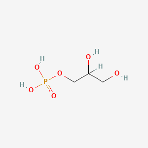 2,3-Dihydroxypropyl dihydrogen phosphate chemical structure (CAS 57-03-4)