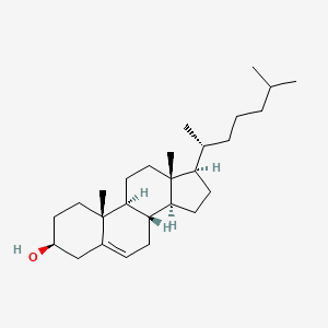 (3S,8S,9S,10R,13R,14S,17R)-10,13-Dimethyl-17-((R)-6-methylheptan-2-yl)-2,3,4,7,8,9,10,11,12,13,14,15,16,17-tetradecahydro-1H-cyclopenta[a]phenanthren-3-ol chemical structure (CAS 57-88-5)