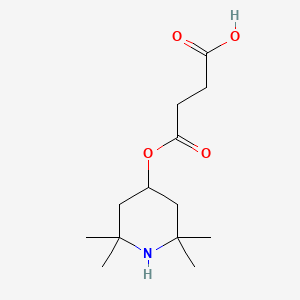 4-Oxo-4-((2,2,6,6-tetramethylpiperidin-4-yl)oxy)butanoic acid chemical structure (CAS 57013-27-1)