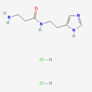 N-(2-(1H-Imidazol-5-yl)ethyl)-3-aminopropanamide dihydrochloride chemical structure (CAS 57022-38-5)
