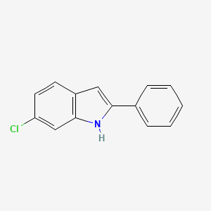 6-Chloro-2-phenyl-1H-indole chemical structure (CAS 57039-63-1)