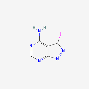 3-Iodo-3H-pyrazolo[3,4-d]pyrimidin-4-amine chemical structure (CAS 570409-85-7)