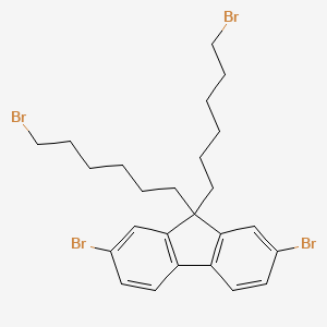 2,7-Dibromo-9,9-bis(6-bromohexyl)-9H-fluorene chemical structure (CAS 570414-33-4)