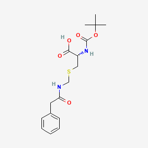 (S)-2-((tert-Butoxycarbonyl)amino)-3-(((2-phenylacetamido)methyl)thio)propanoic acid chemical structure (CAS 57084-73-8)